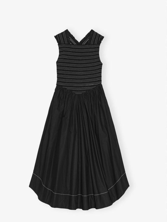 Ganni Dresses & Skirts - Ganni Washed Stretch Cotton Smock Midi Dres